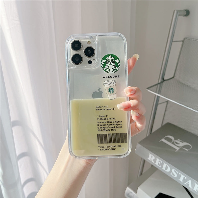 iPhone StarBucks Liquid Coffee Floating Cup Case Cover – Leathon iPhone StarBucks Liquid Coffee Floating Cup Case Cover – Leathon