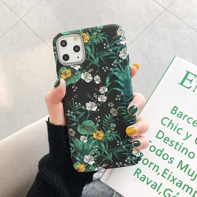 iPhone Vintage Ultra Thin Cute Floral Hard Shell Case Cover