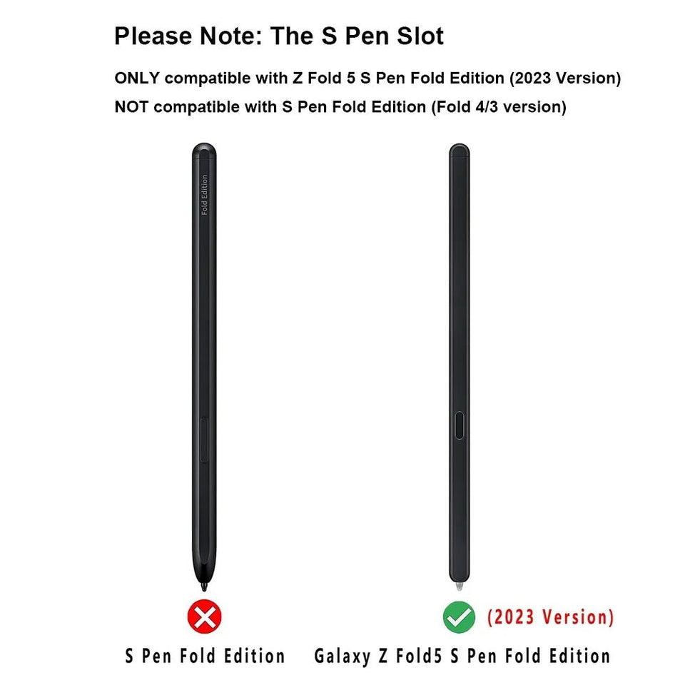 Samsung Galaxy Z Fold 6 Transparent Crystal Hard Shell Cover Case With S-Pen Slot