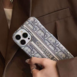 iPhone Luxury Brand CD Centre Belt Stitched Case Cover