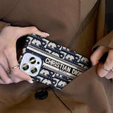 iPhone Luxury Brand CD Centre Belt Stitched Case Cover