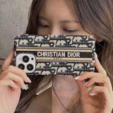 iPhone Luxury Brand CD Centre Belt Stitched Case Cover
