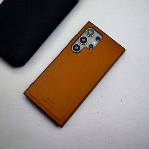 Samsung Galaxy S23 Ultra PU Leather Thin Case Cover Minimalistic Design