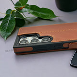 Samsung Galaxy S24 Ultra PU Leather Flip Card Slot Soft Magnetic Closure Case Cover