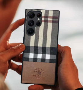 Samsung Galaxy S23 Ultra Santa Barbara Polo PLAID Premium Leather Case