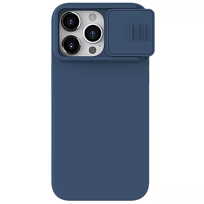 iPhone 15 Series Nillkin CamShield Silky Silicone Case Cover Blue