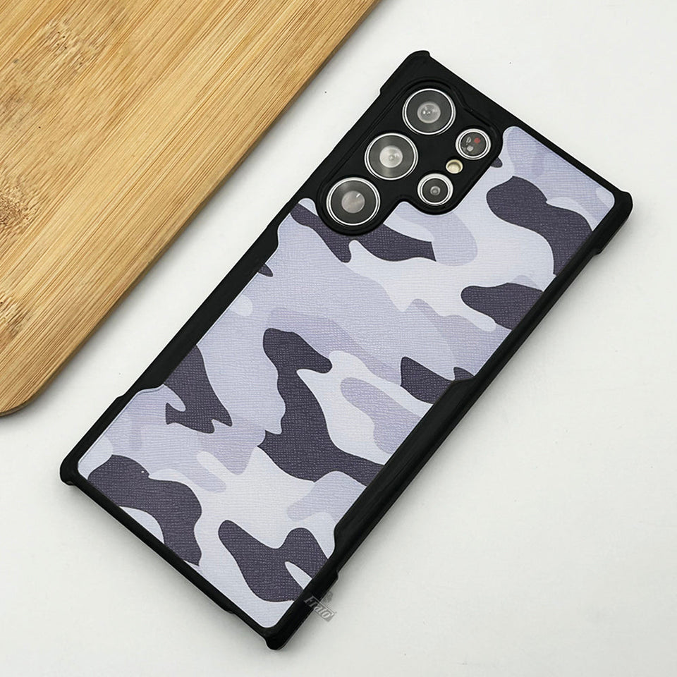 Samsung Galaxy S23 Ultra Camouflage Pattern Bumper Case Cover