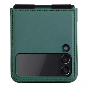 Samsung Galaxy Z Flip 4 5G Qin Vegan leather Cover Green