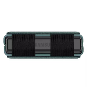 Samsung Galaxy Z Flip 4 5G Qin Vegan leather Cover Green