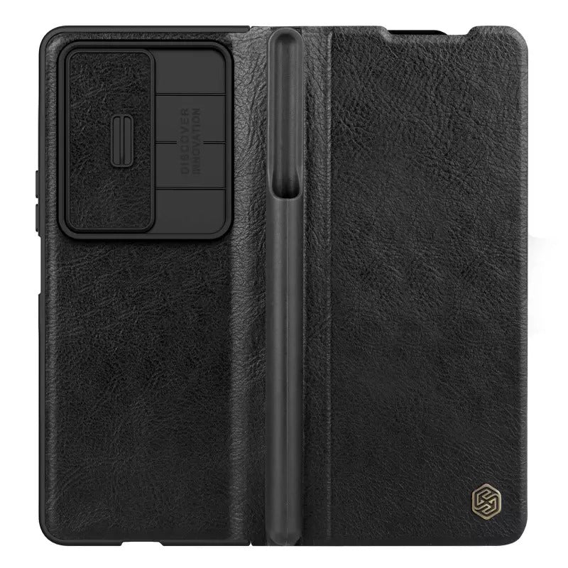 Nillkin Samsung Galaxy Z Fold 4 5G Qin Pro Leather Flip Cover ( Black )