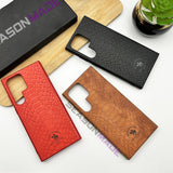 Samsung Galaxy S22 Ultra Santa Barbara Polo Leather Croc Pattern Case Cover