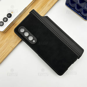 Samsung Galaxy Z Fold 4 Leather Case with Kickstand And Capacitive Pen Holder