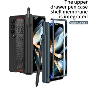 Samsung Galaxy Z Fold 4 Kicktand Wristband Case With Pen & Front Screen Guard