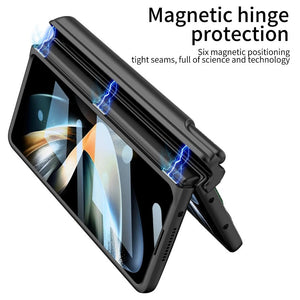 Samsung Galaxy Z Fold 4 Kicktand Wristband Case With Pen & Front Screen Guard