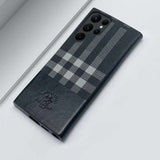 Samsung Galaxy S23 Ultra Santa Barbara Polo PLAID Premium Leather Case