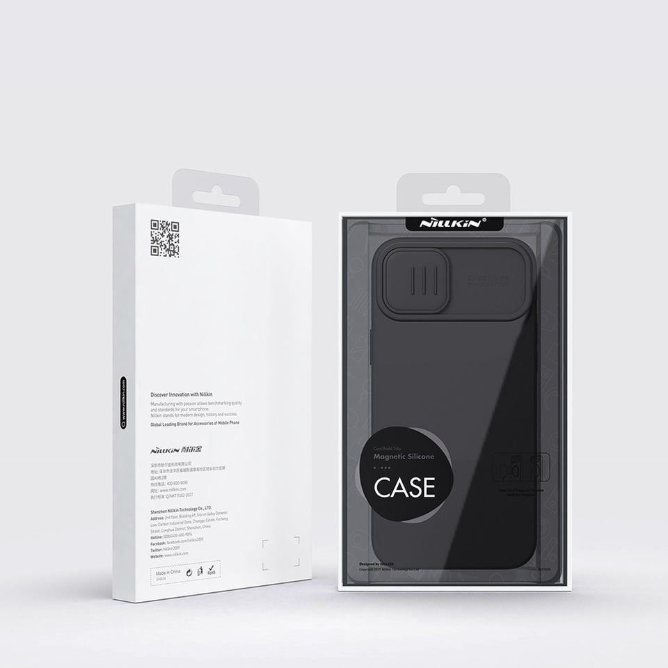 iPhone 15 Series Nillkin CamShield Silky Silicone Case Cover Black