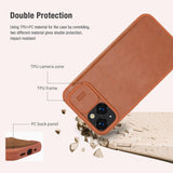 iPhone Nillkin Camera Protection QIN Leather Flip Case Brown