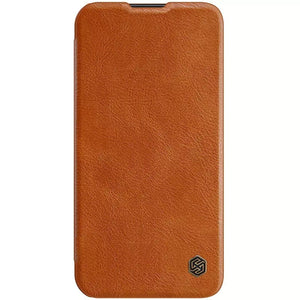 iPhone Nillkin Camera Protection QIN Leather Flip Case Brown