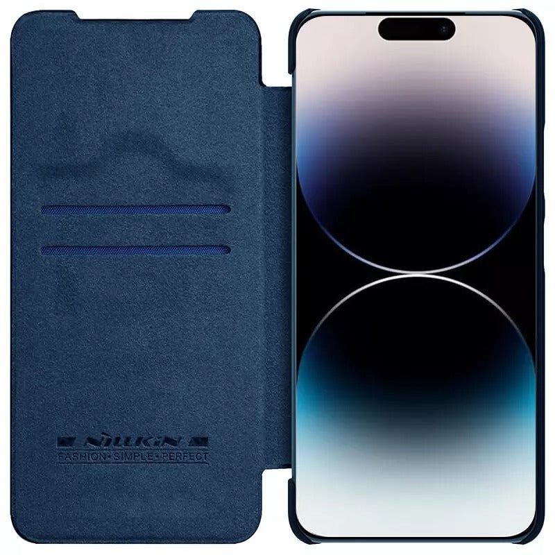 iPhone Nillkin Camera Protection QIN Leather Flip Case Blue