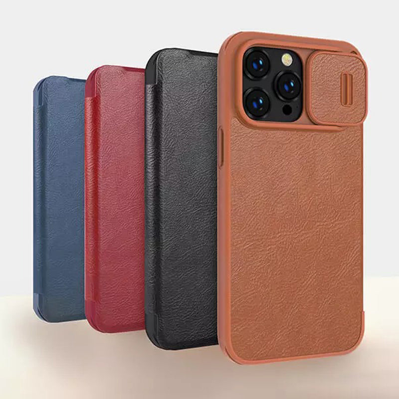 iPhone Nillkin Camera Protection QIN Leather Flip Case Blue