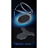 iPhone 15 Series Shockproof Bumper Transparent With Magsafe Stand Back Cover Titanium